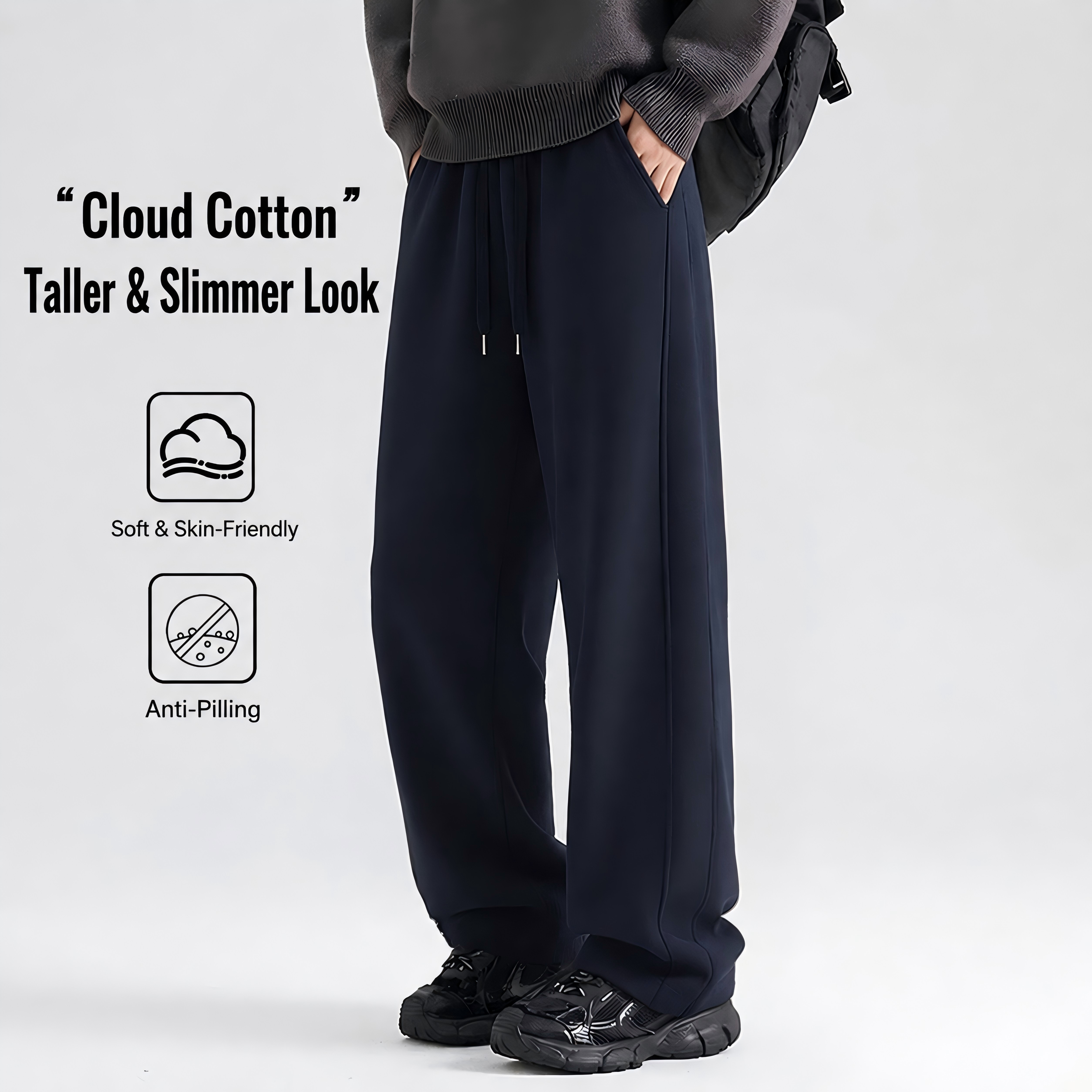 K26-580 Everyday Casual Drawstring Pants image 4